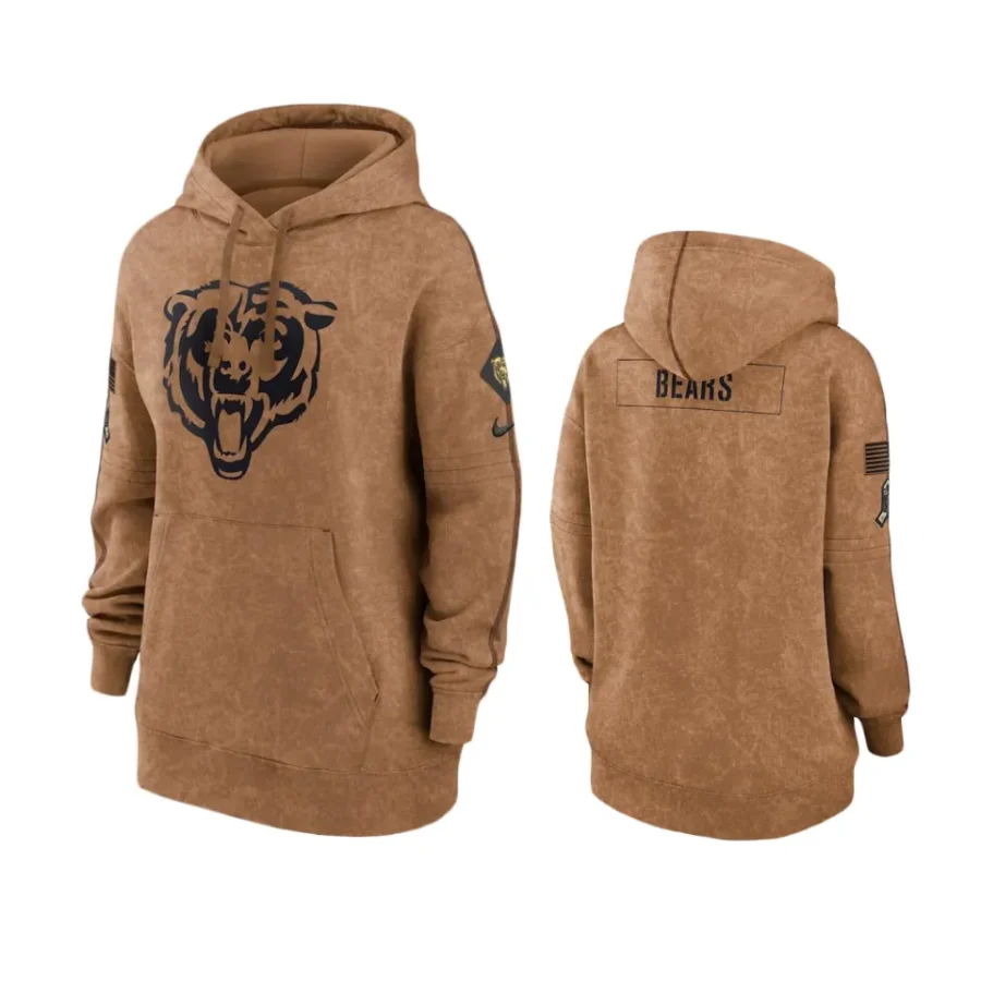 women bears brown 2023 salute to service hoodie