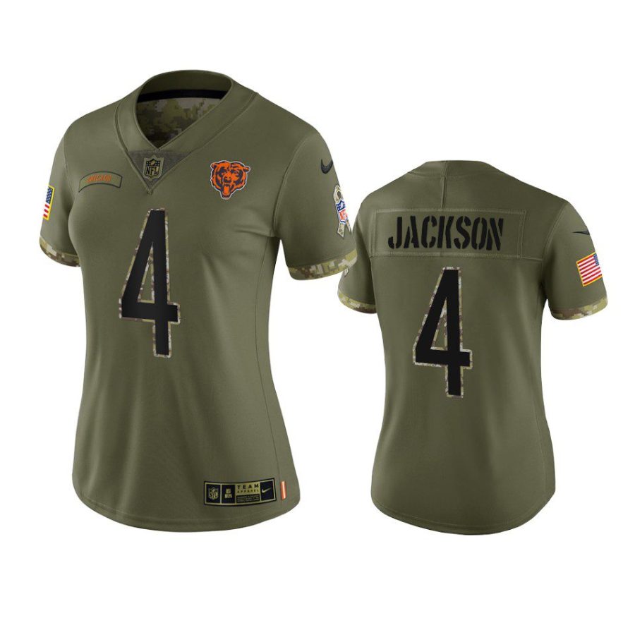 women bears eddie jackson olive limited 2022 salute to service jersey