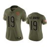 women bears equanimeous st. brown olive limited 2022 salute to service jersey