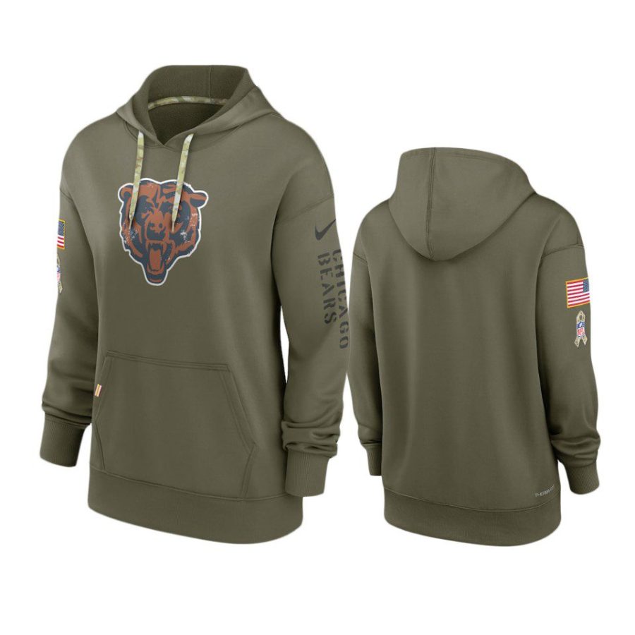 women bears olive 2022 salute to service hoodie