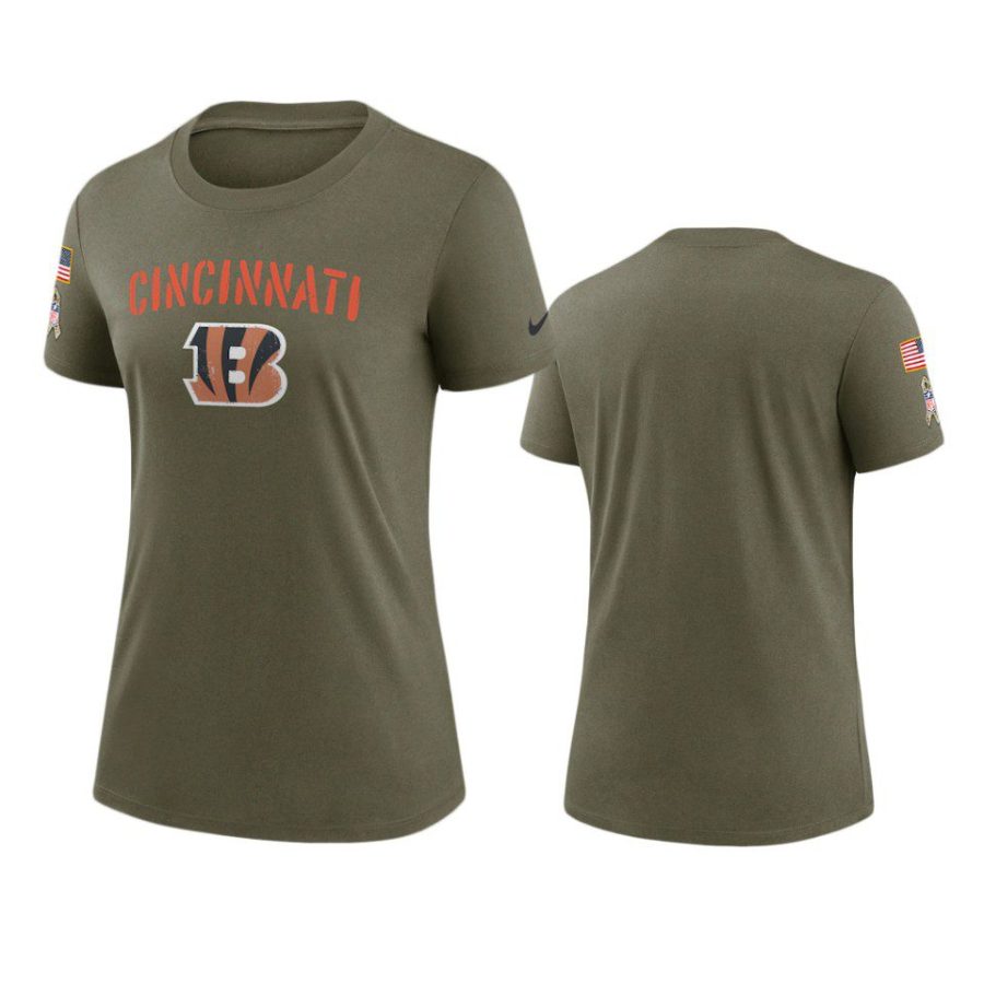 women bengals olive 2022 salute to service legend t shirt