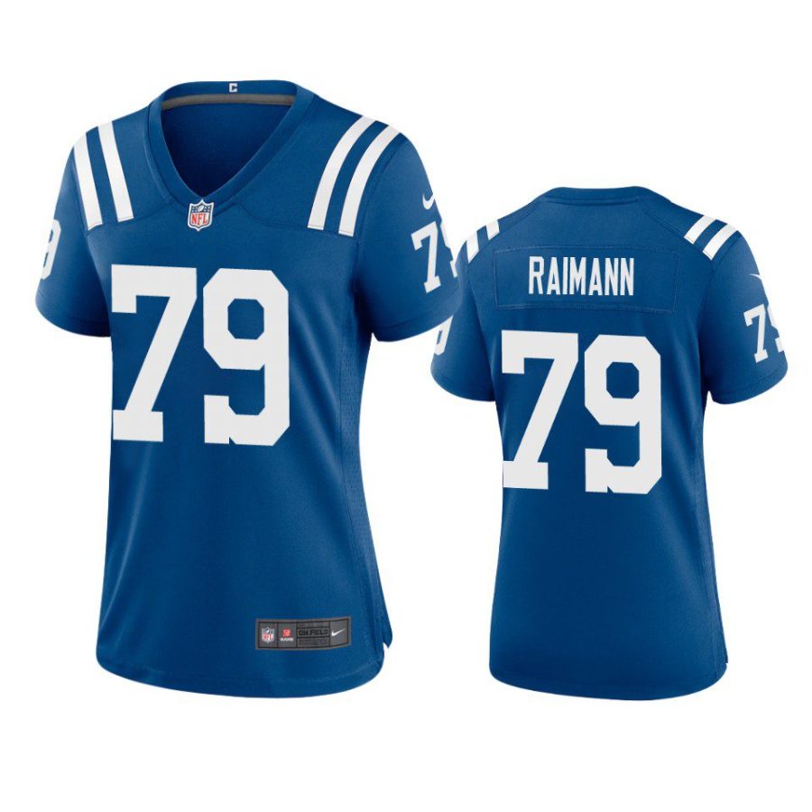 women bernhard raimann colts game royal jersey