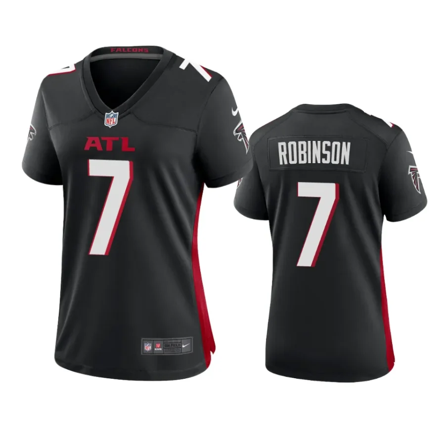 women bijan robinson falcons game black jersey