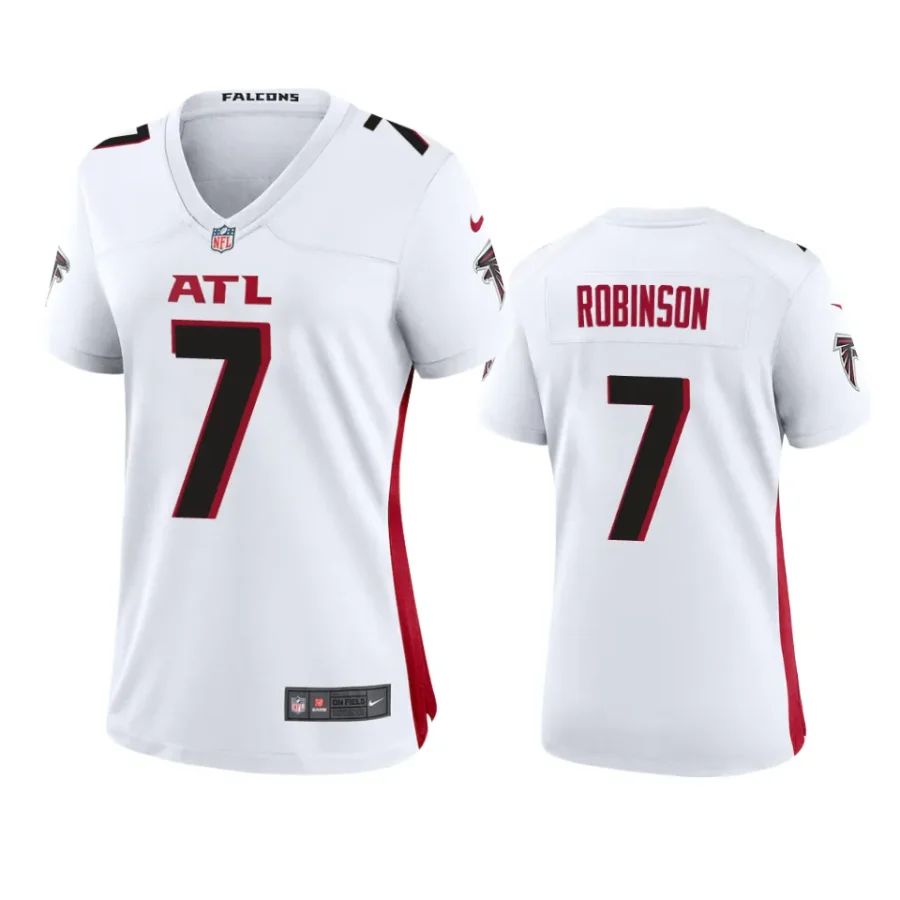 women bijan robinson falcons game white jersey