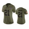 women bills jordan poyer olive limited 2022 salute to service jersey