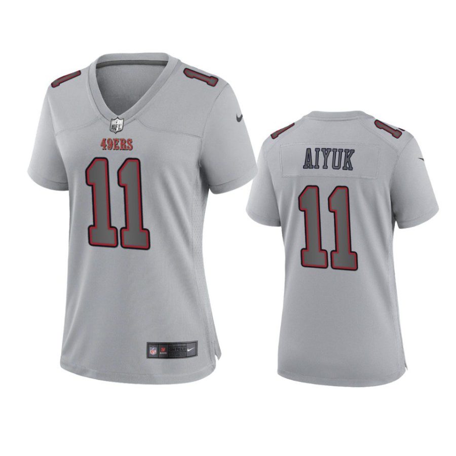 women brandon aiyuk 49ers gray atmosphere fashion game jersey