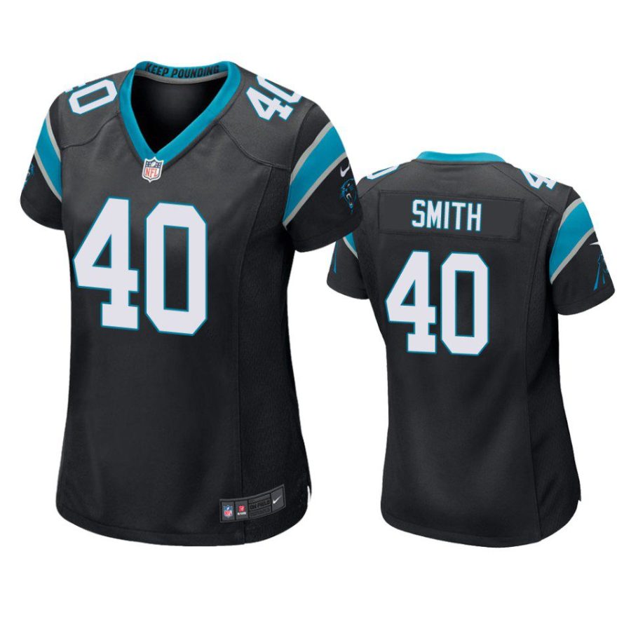 women brandon smith panthers game black jersey