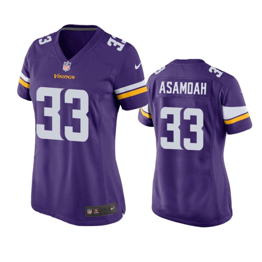 women brian asamoah vikings game purple jersey