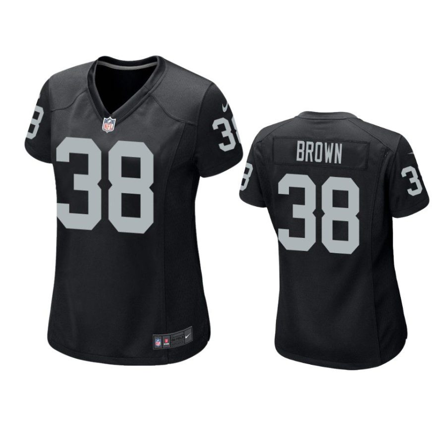 women brittain brown raiders game black jersey