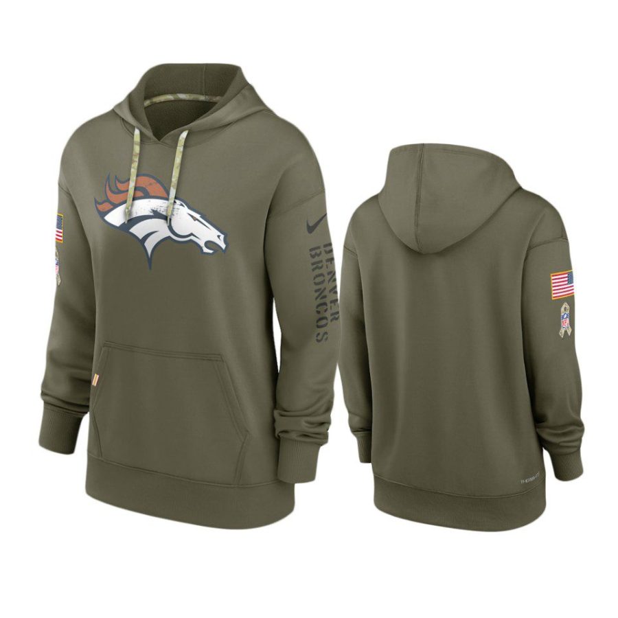 women broncos olive 2022 salute to service hoodie