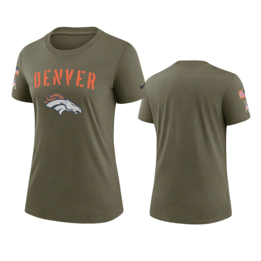 women broncos olive 2022 salute to service legend t shirt