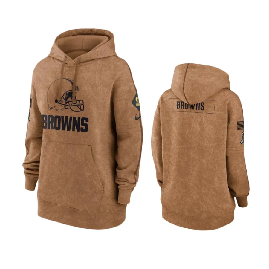 women browns brown 2023 salute to service hoodie