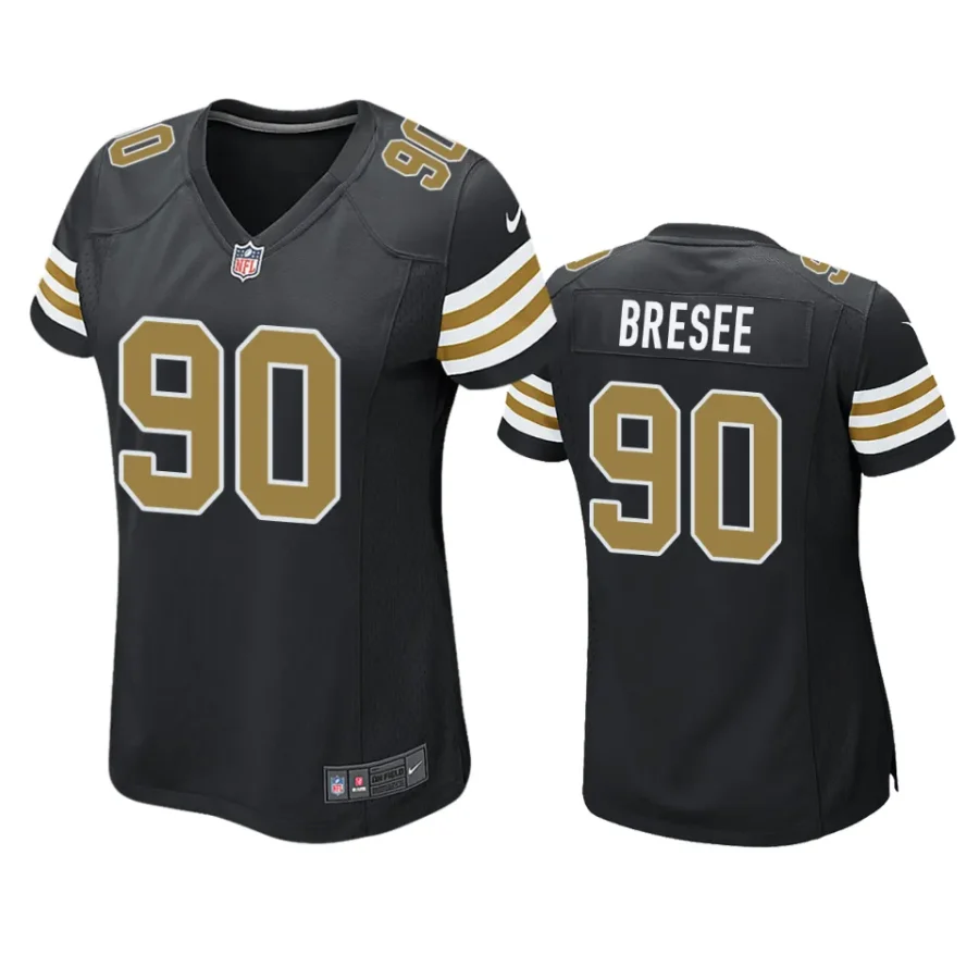 women bryan bresee saints alternate game black jersey