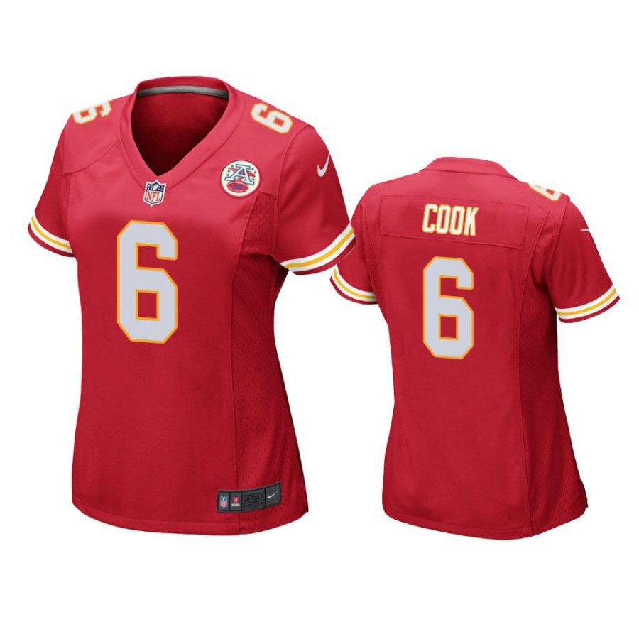 women bryan cook chiefs game red jersey