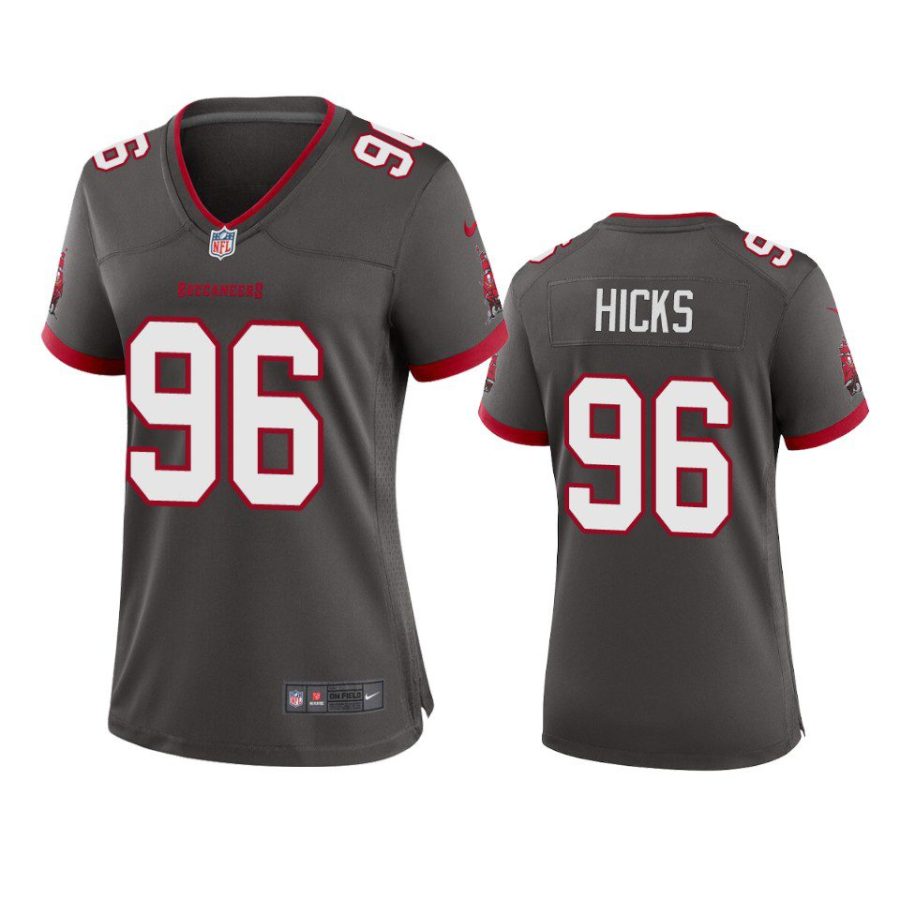 women buccaneers akiem hicks alternate game pewter jersey