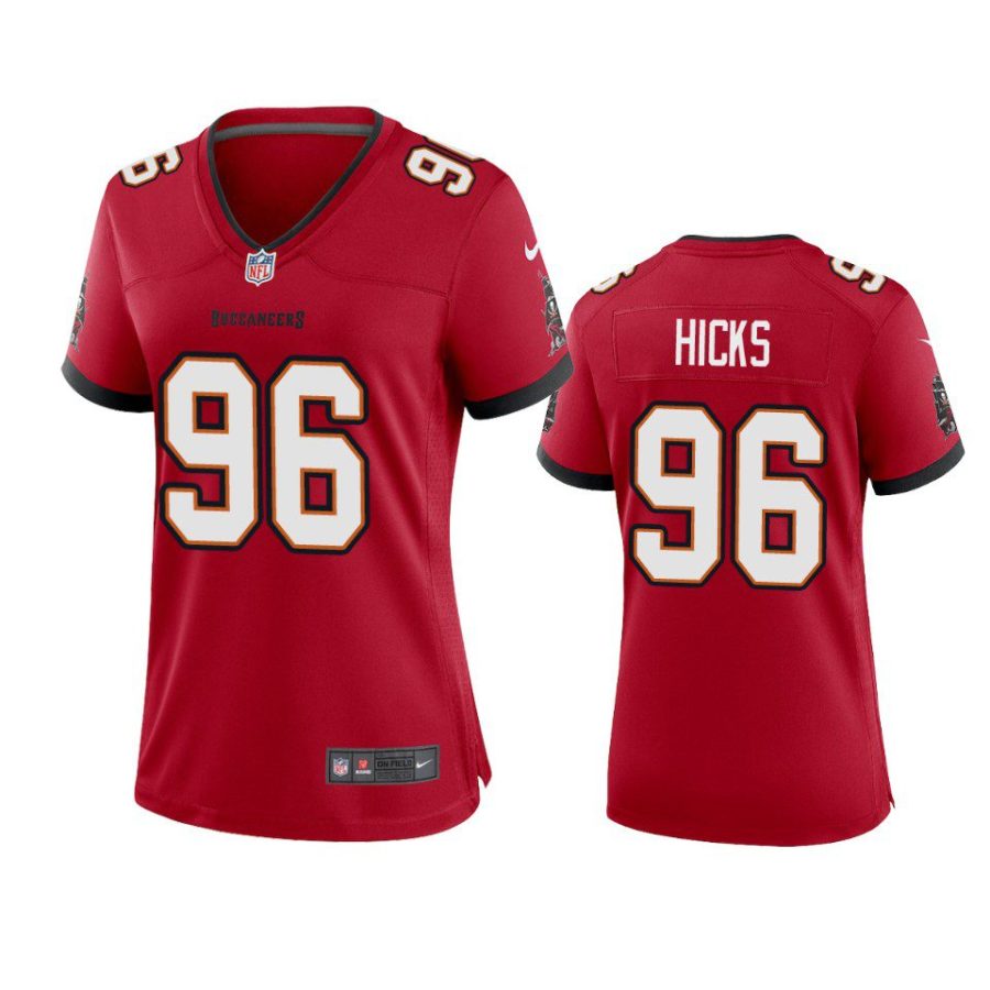 women buccaneers akiem hicks game red jersey