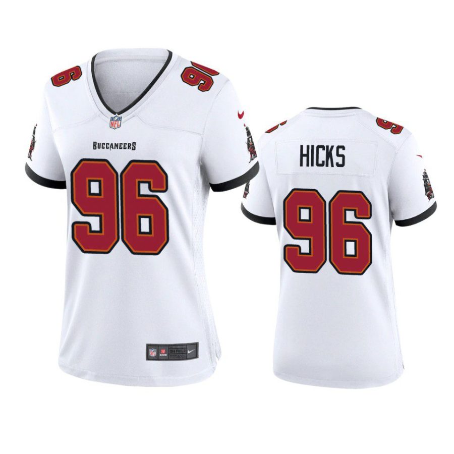 women buccaneers akiem hicks game white jersey