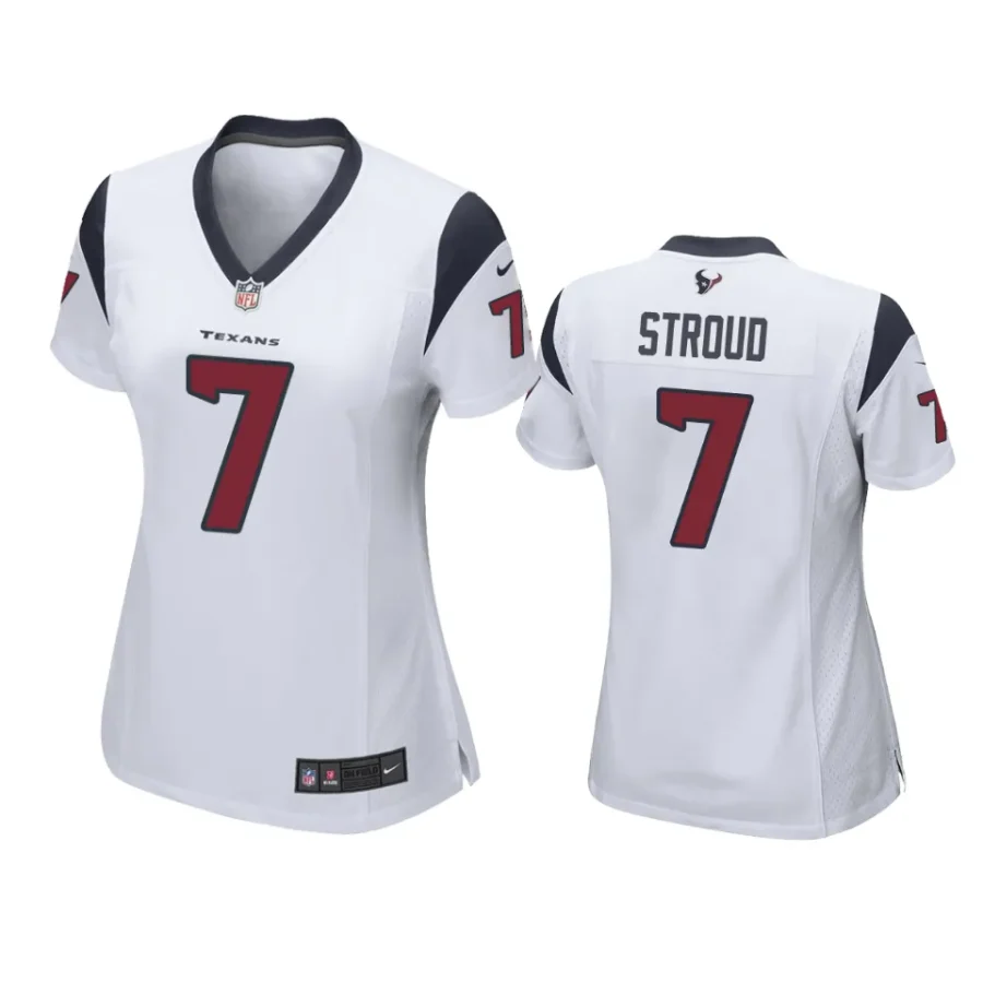 women c.j. stroud texans game white jersey