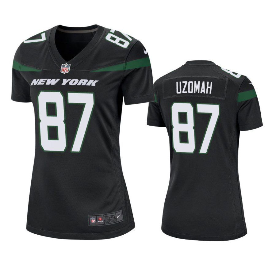 women c.j. uzomah jets game black jersey