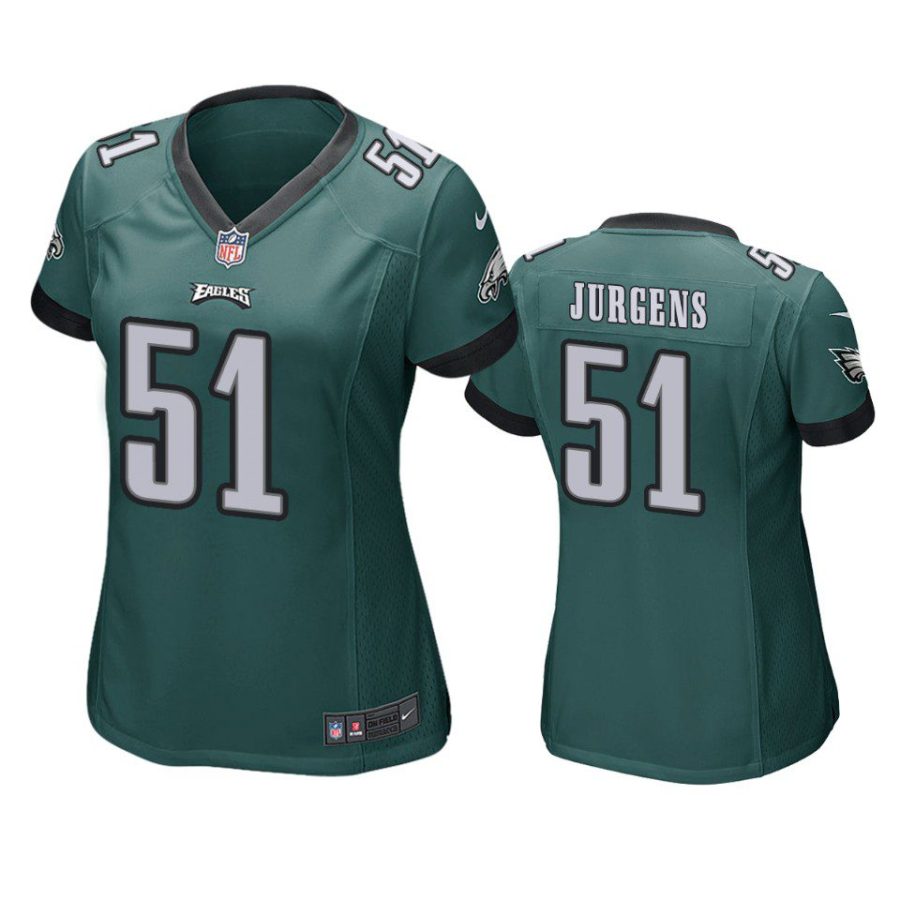 women cam jurgens eagles game green jersey