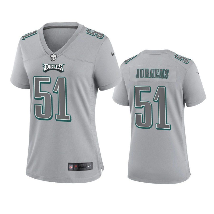 women cam jurgens eagles gray atmosphere fashion game jersey