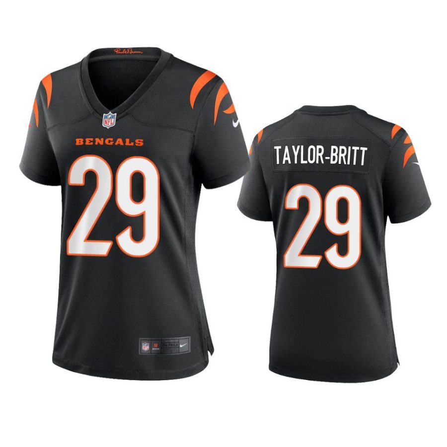 women cam taylor britt bengals game black jersey