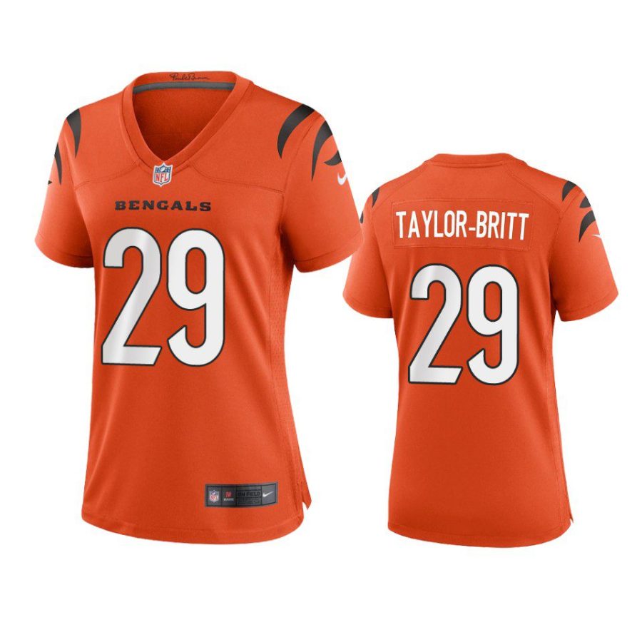 women cam taylor britt bengals game orange jersey