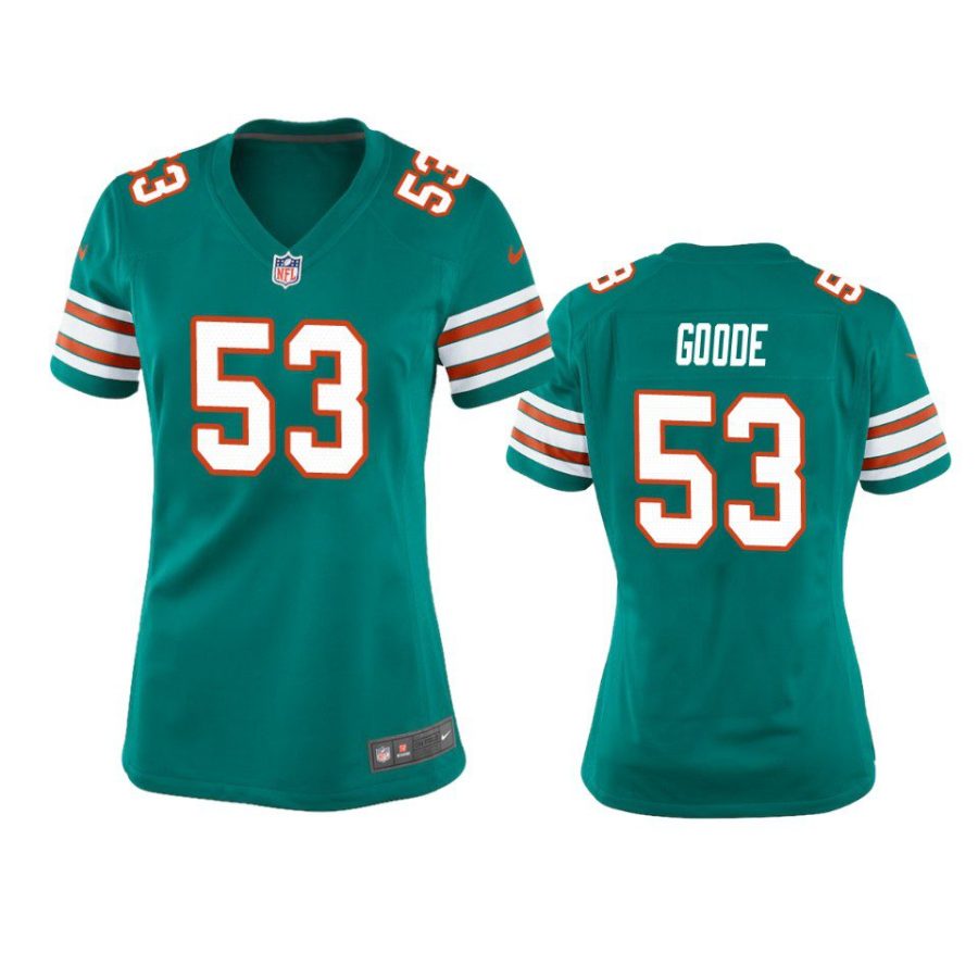 women cameron goode dolphins throwback game aqua jersey