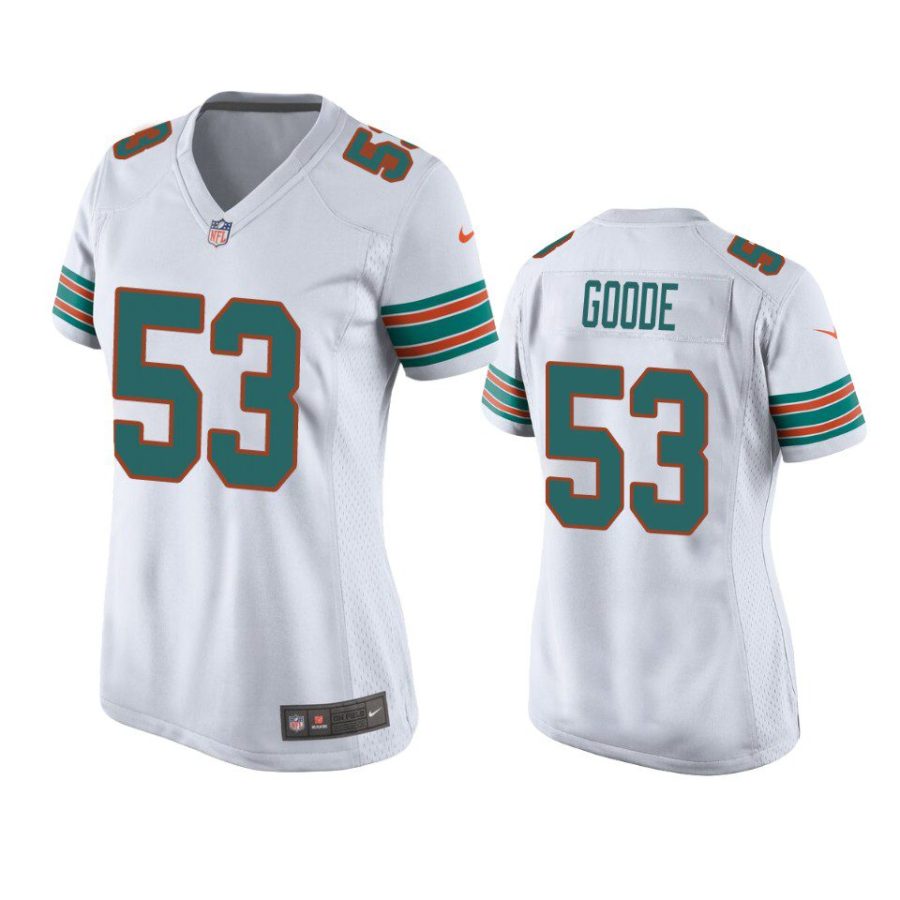 women cameron goode dolphins throwback game white jersey