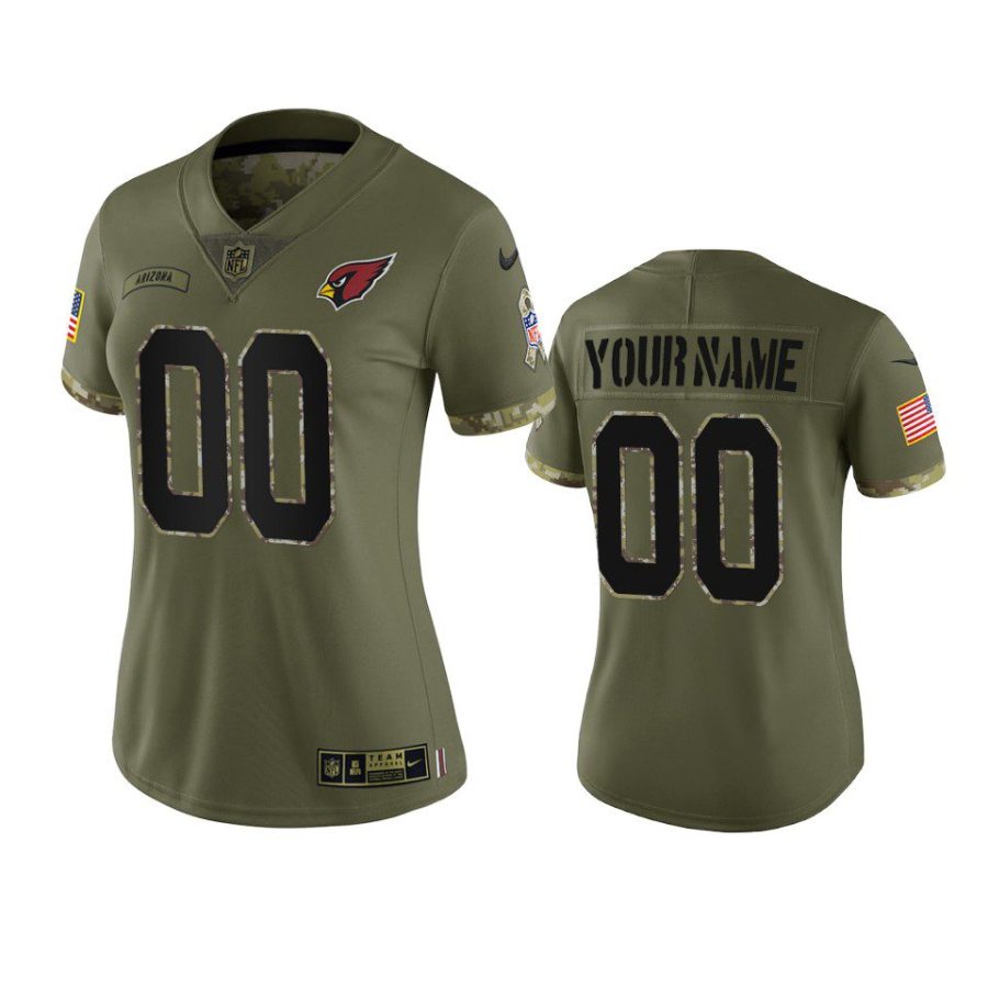 women cardinals custom olive limited 2022 salute to service jersey