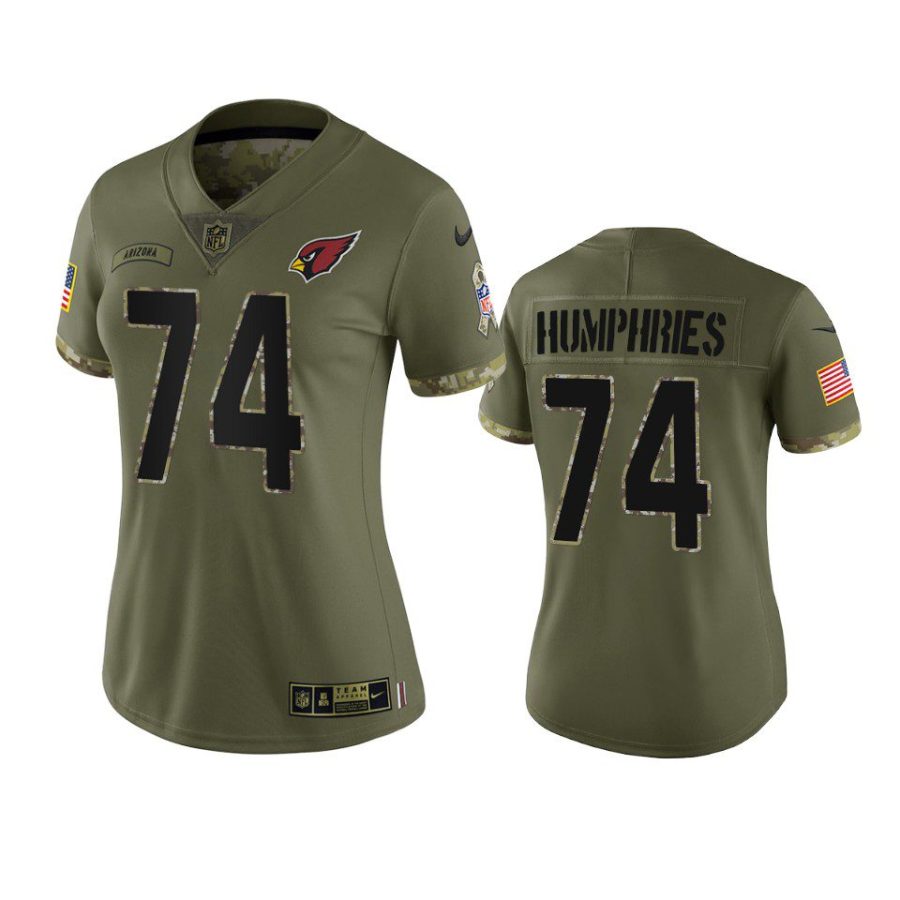 women cardinals d.j. humphries olive limited 2022 salute to service jersey