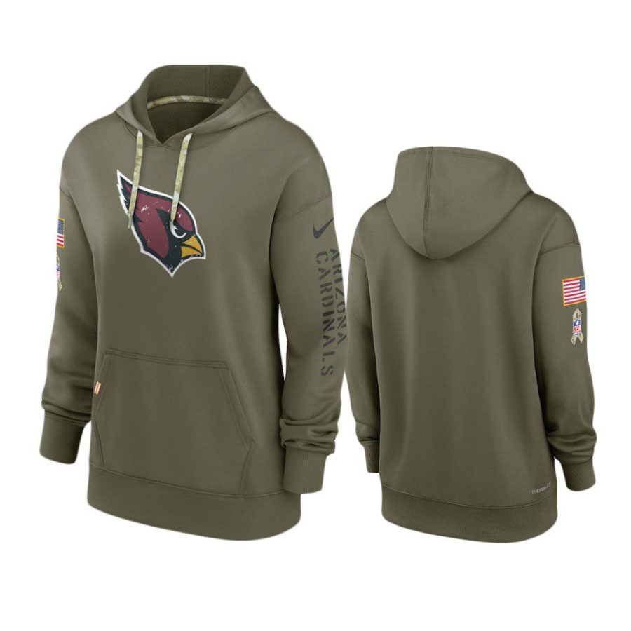 women cardinals olive 2022 salute to service hoodie