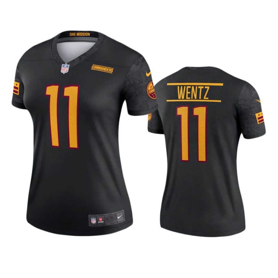 women carson wentz commanders black legend jersey