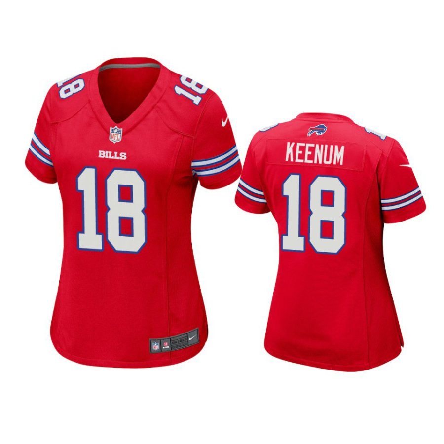 women case keenum bills red game jersey