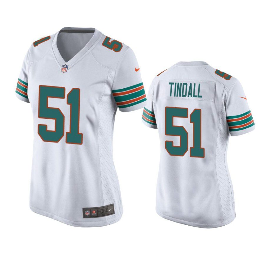 women channing tindall dolphins throwback game white jersey