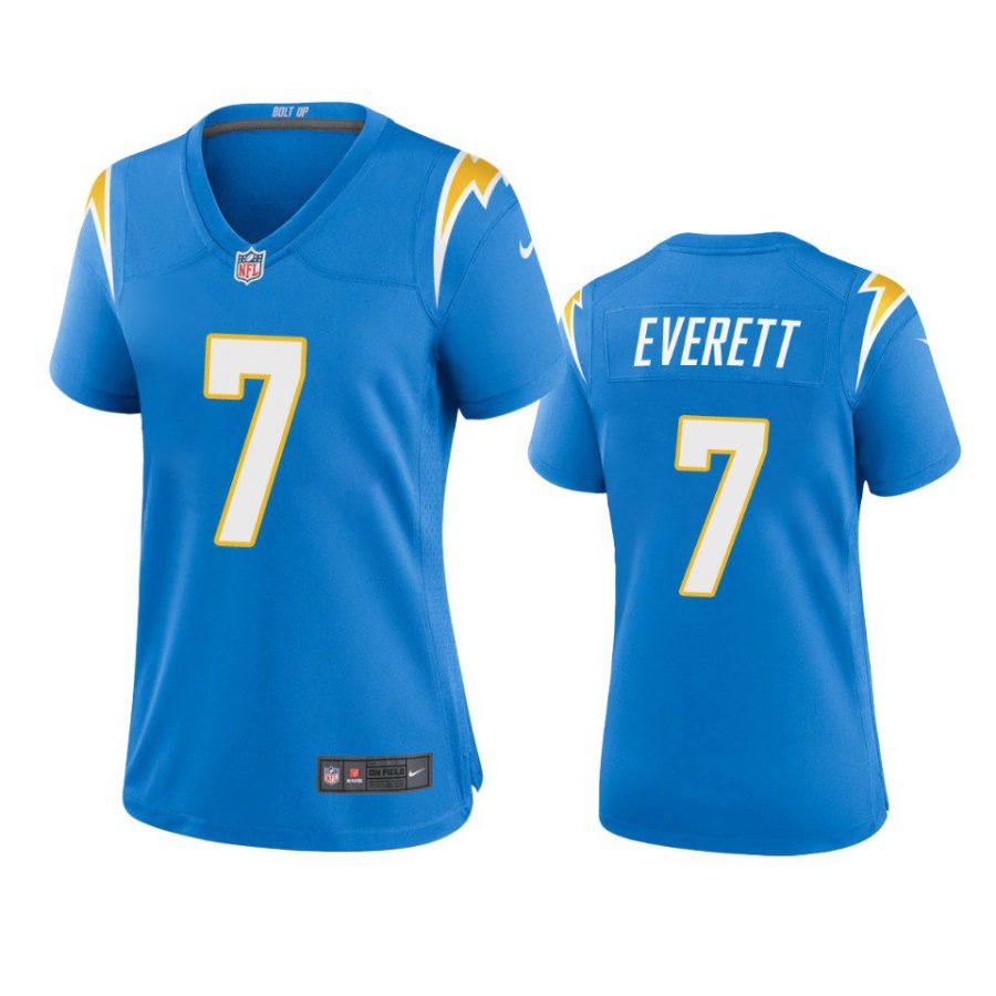 women chargers gerald everett game powder blue jersey