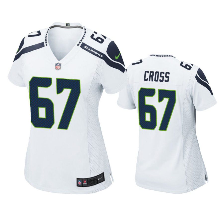 women charles cross seahawks game white jersey