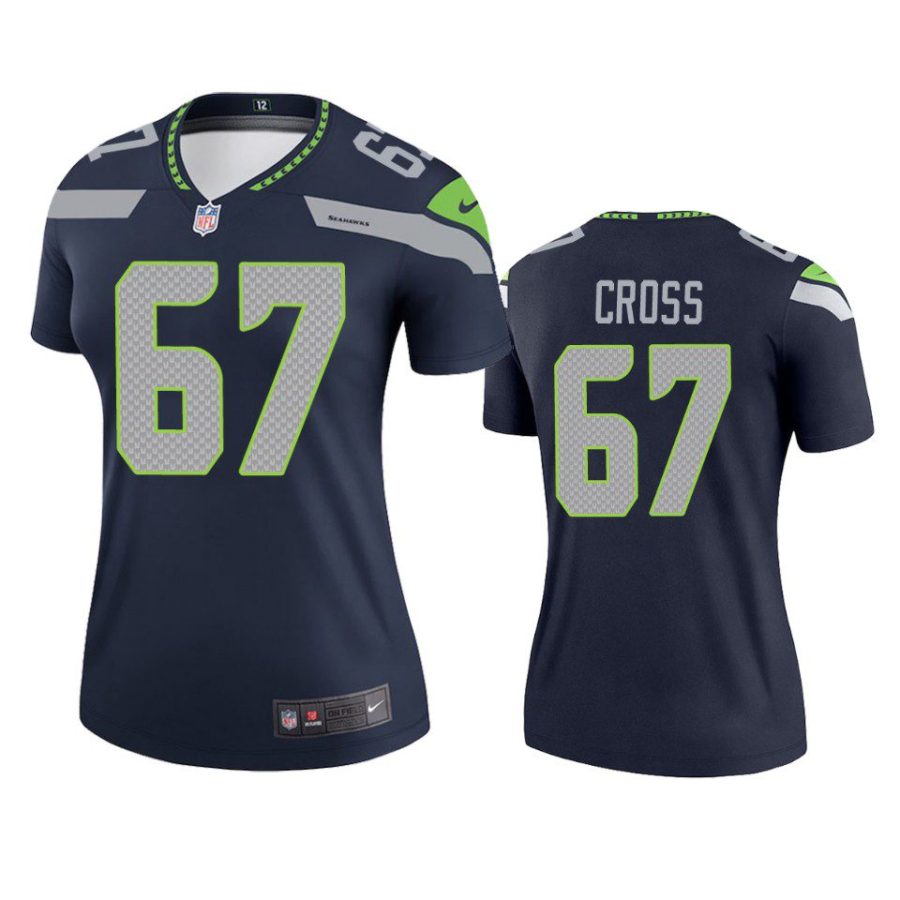 women charles cross seahawks navy legend jersey