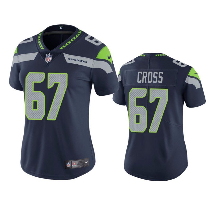 women charles cross seahawks navy vapor limited jersey