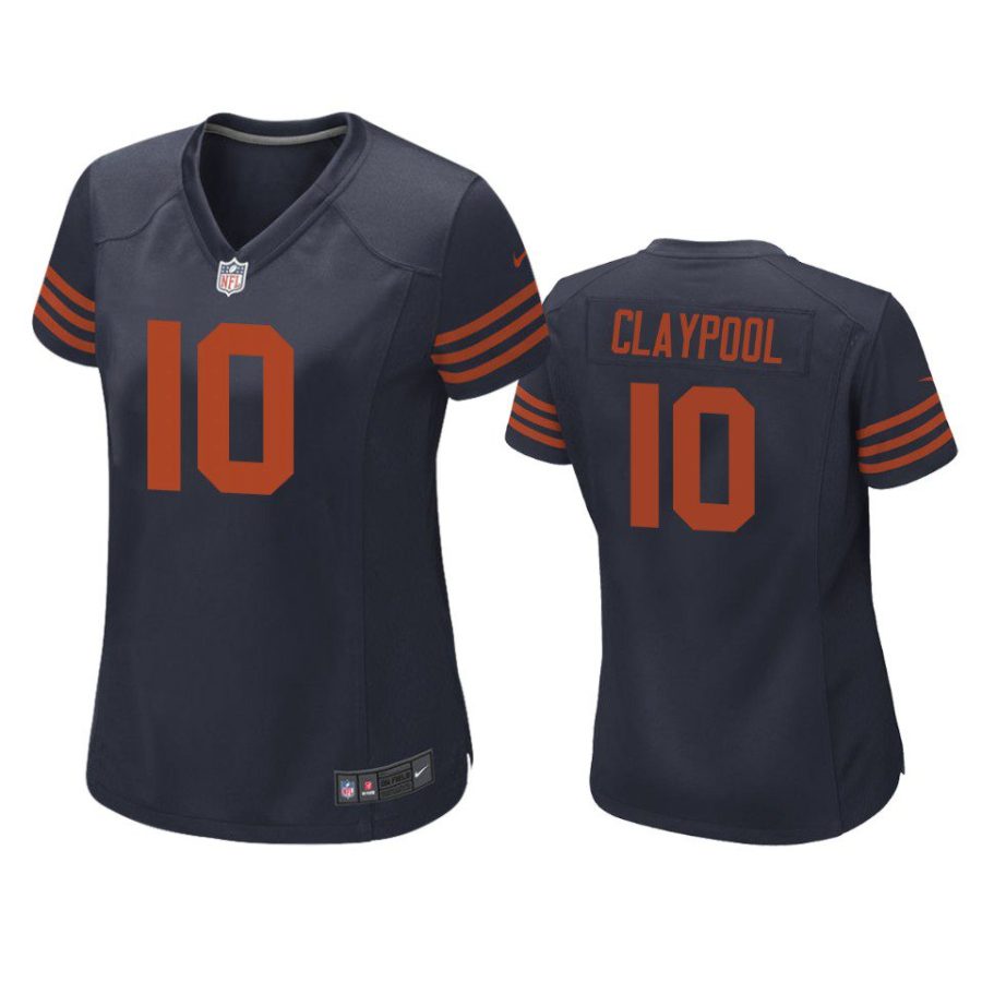 women chase claypool bears navy throwback game jersey