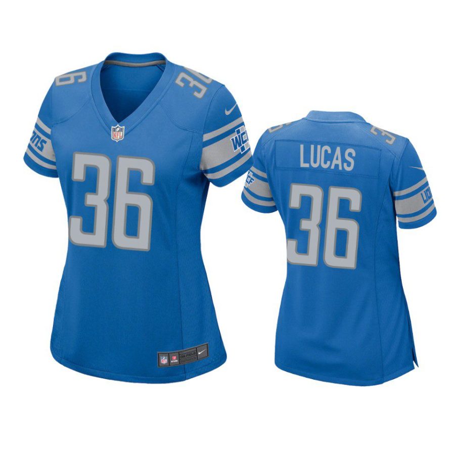 women chase lucas lions game blue jersey