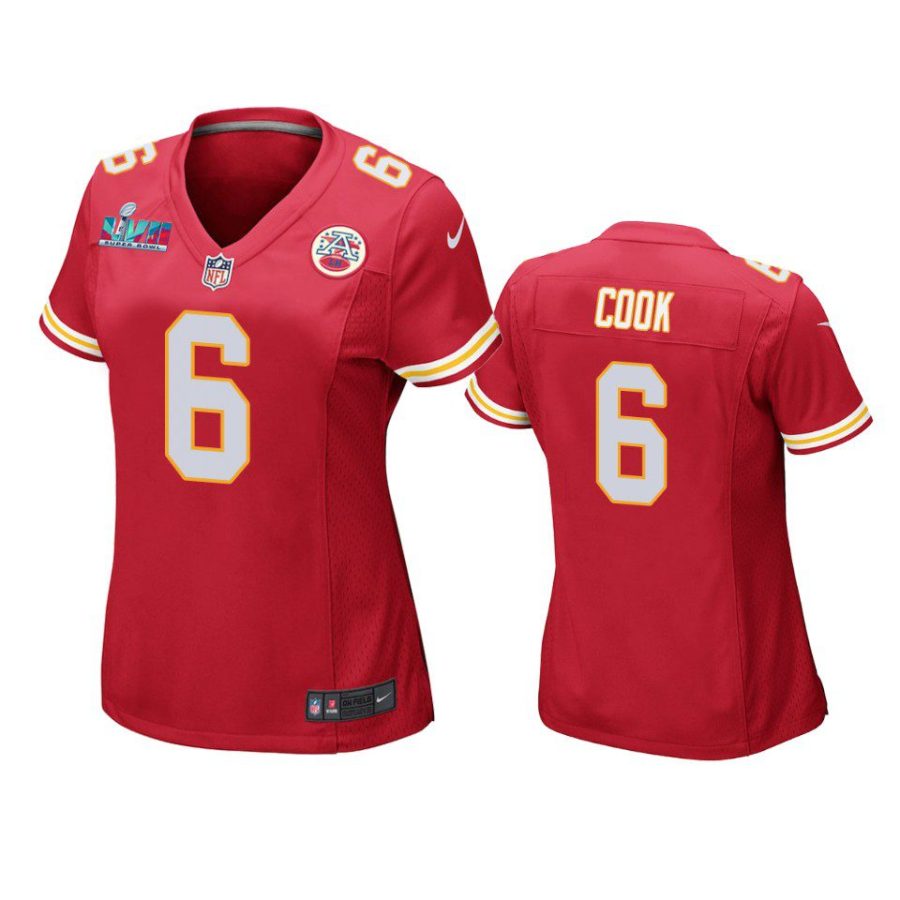 women chiefs bryan cook red super bowl lvii game jersey