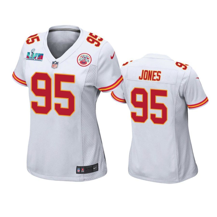 women chiefs chris jones white super bowl lvii game jersey