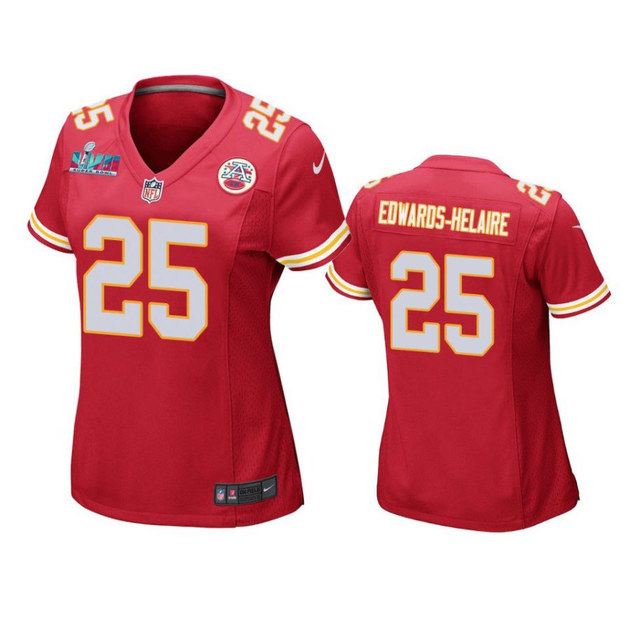 women chiefs clyde edwards helaire red super bowl lvii game jersey