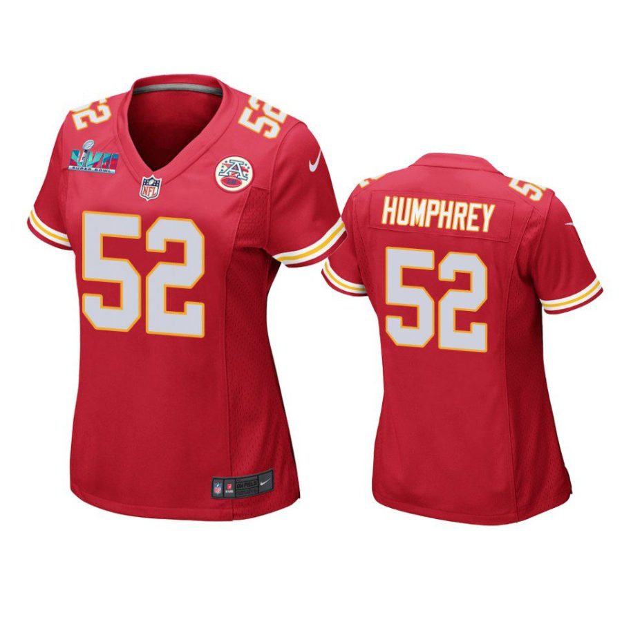 women chiefs creed humphrey red super bowl lvii game jersey