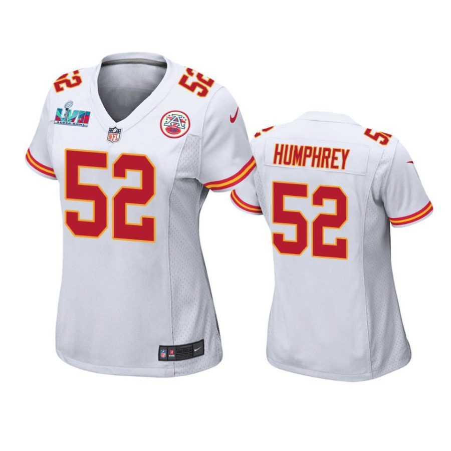 women chiefs creed humphrey white super bowl lvii game jersey