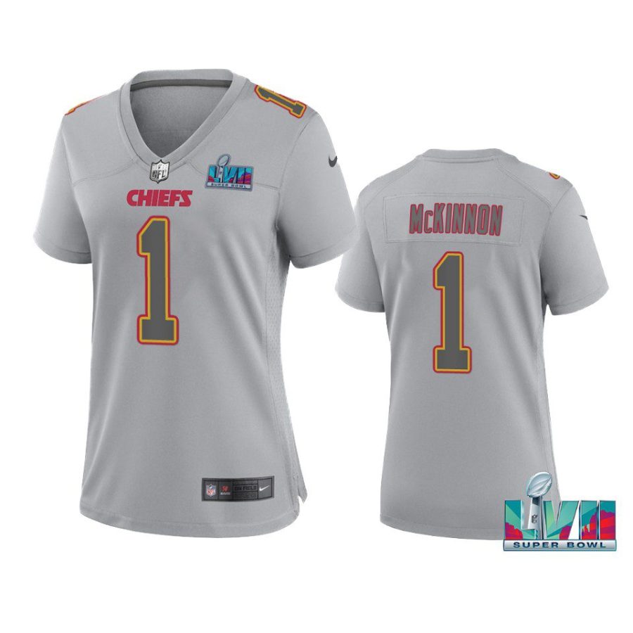 women chiefs jerick mckinnon gray super bowl lvii atmosphere jersey