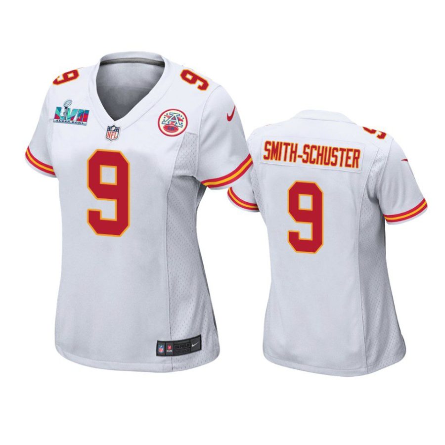 women chiefs juju smith schuster white super bowl lvii game jersey