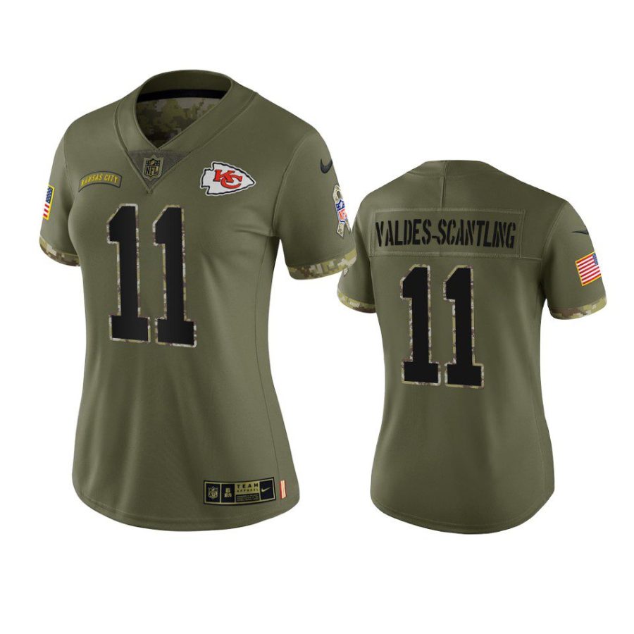 women chiefs marquez valdes scantling olive limited 2022 salute to service jersey