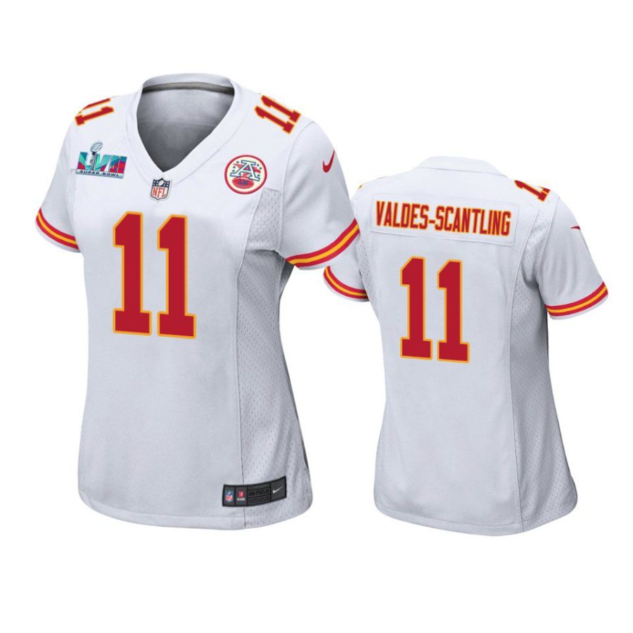 women chiefs marquez valdes scantling white super bowl lvii game jersey